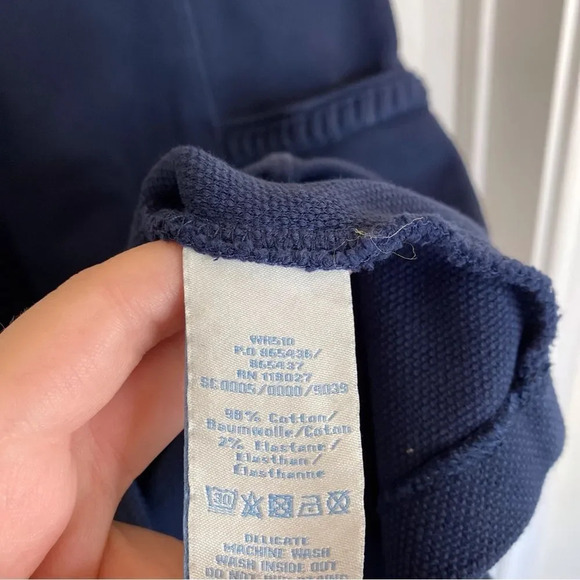 BODEN Summer Pique Ponte Sheath Dress Navy Blue Textured Cap Sleeve Size 6L - Picture 7 of 7